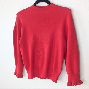 Madewell Red Merino Wool Sweater XS NWT